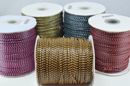 Wax Nylon two tone Color Thread 2mm cord for jewelry or fashion making from Korea jewelry making supplies - detail image 2