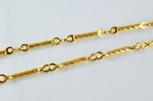18K as Gold Filled* Chain 17" Inch Cg27 jewelry making supplies - detail image 2