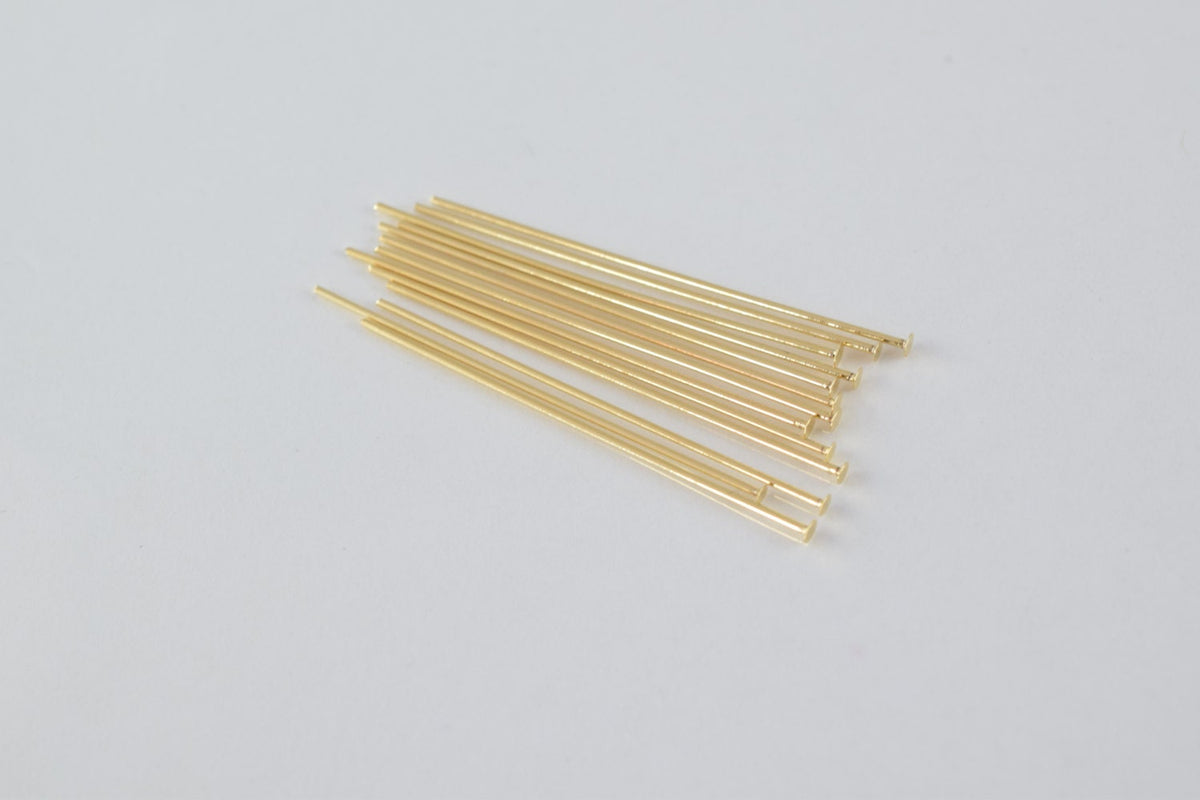 1.5" Inch Flat Head Pin Gold Filled 14k 36mm thickness 1mm GF6107 jewelry making supplies - detail image 5
