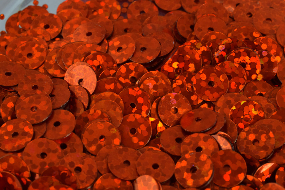 3/4/6mm Dark Orange Sparkly Sequins Sheen Round Sequins/Loose Paillettes,Wholesale Sequins,Shimmering Sequin Apparel,Shoe Decor