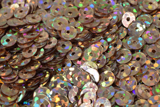 3/4/6mm Copper Light Brown Iridescent Flat Sequins Round/Loose Paillettes/Wholesale Sequins Multi-Color, Loose Sequin Apparel,Shoe Decor