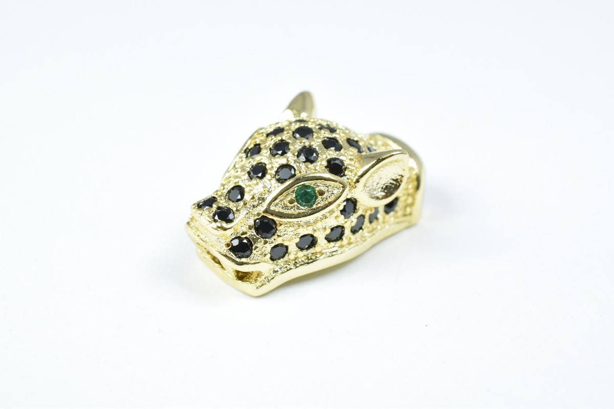 Leopard Micro Pave CZ Rhinestone Spacer Beads High Quality 4 Colors