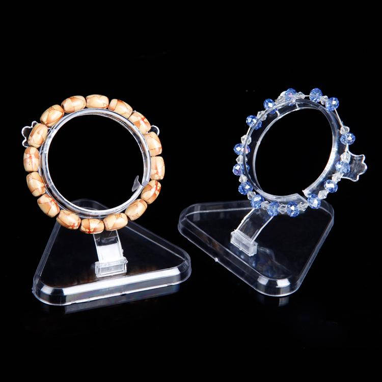 Clear Plastic Bracelet Display Transparent Size: about 80mm Long x 80mm Width x 55mm Diameter
