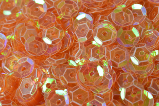 3/4/6mm Light Orange Clear Iridescent Sequins Sheen Cup Sequins/Loose Paillettes,Wholesale Sequins,Shimmering Sequin Apparel,Shoe Decor
