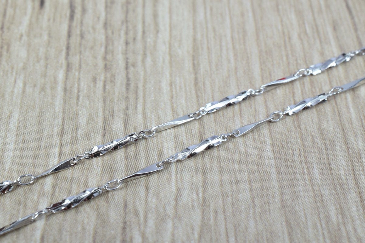 Rhodium Filled White Gold Filled Chain 17" Inch CS15
