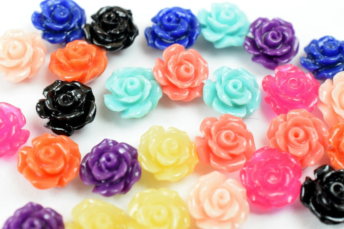 6.5mm Flower Cabochon Curved Back Flowers W/ Hole Daisy Decoration Decoden Flower Baby Shower Birthday Wedding Party Invitation For Jewelry