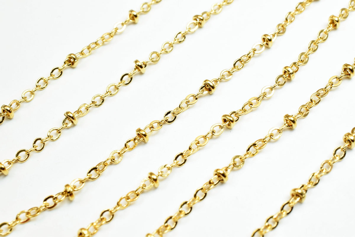 2.2mm Gold plated Satellite Chain 18K GFC039 Sold by Foot