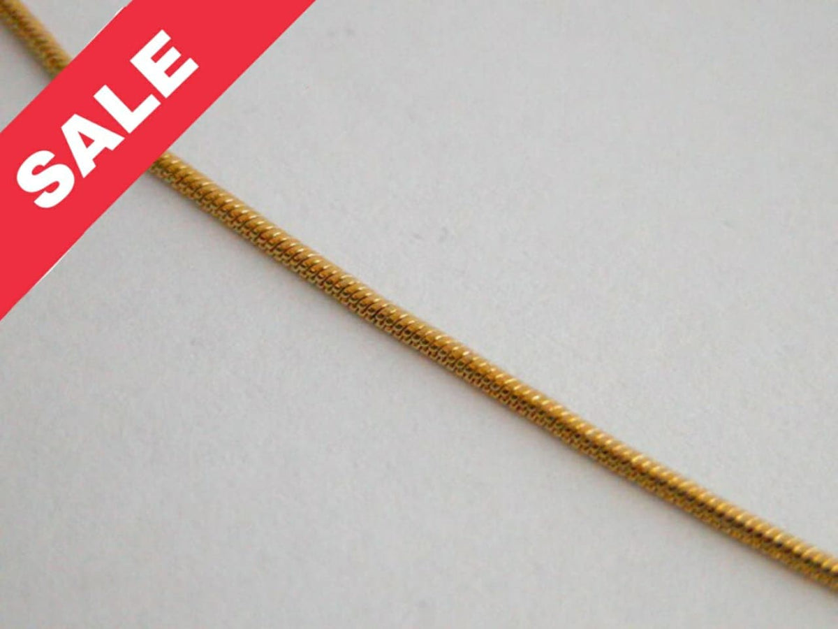 1mm Gold Plated Chain 18K GFC029 Sold by Foot