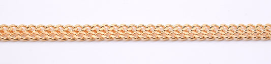 3 Feet 18K Gold Filled Flat Link Bismarck Cuban Chain, Width 6mm Thickness 1.5mm Finding Chain for Jewelry Making GFC128H - BeadsFindingDepot