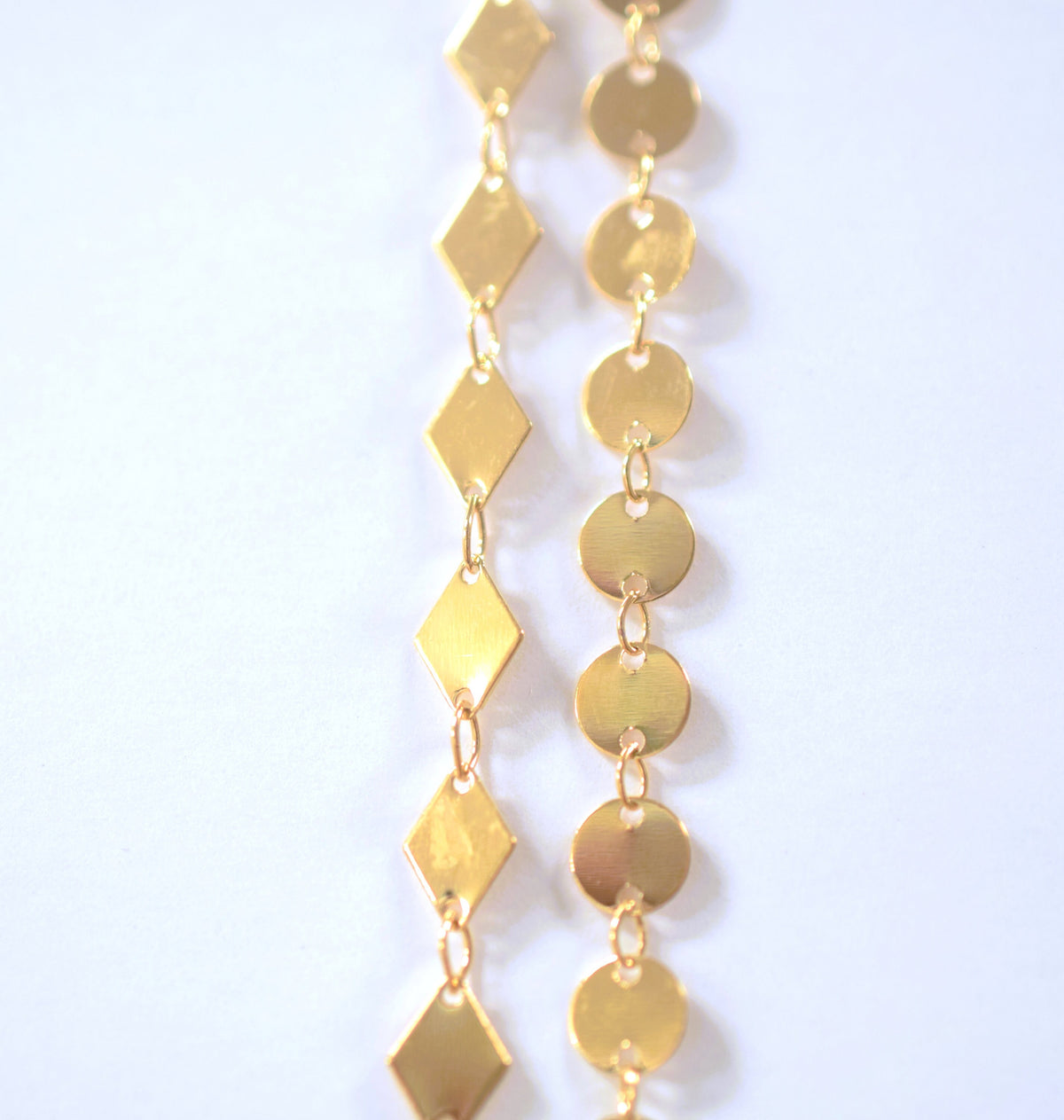 3 Feet 18K Gold Filled Chain Diamond/Round link Necklace customize Chain Width 6mm Gold Filled findings for Jewelry supplier and wholesale - BeadsFindingDepot