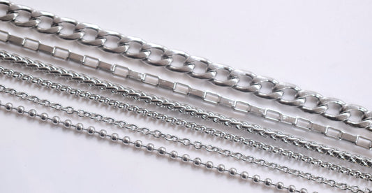 Stainless Steel Necklace Chain Size 18" /22"/24" Link/Rope/Beads Ball/Rolo/Wheat-spiga/Curb Cuban/square link/findings for jewelry supplier