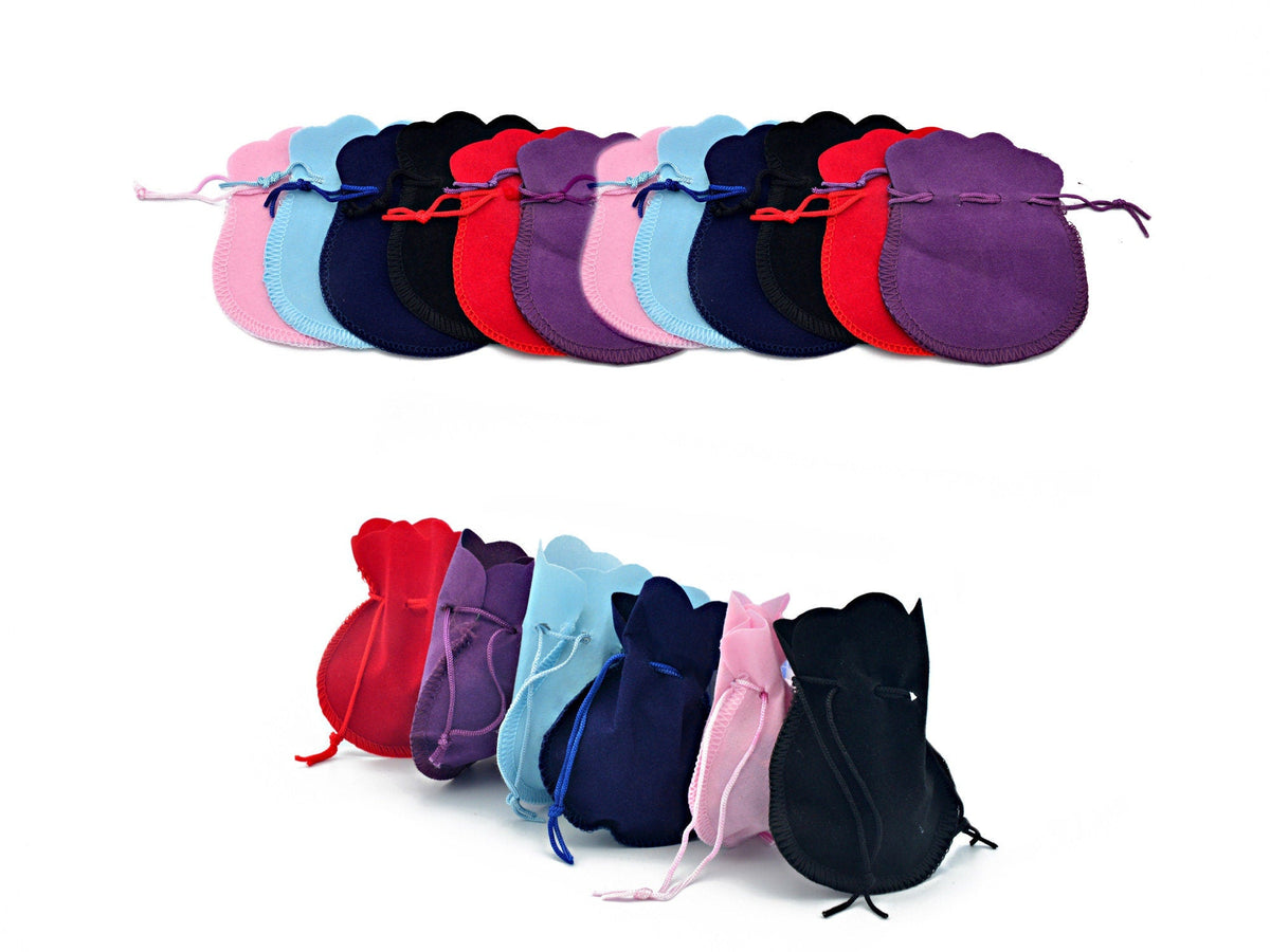 Round Velvet Pouch Jewelry Gift Bags 2.5x3 Inches Party Wedding/Birthday Favors Occasion