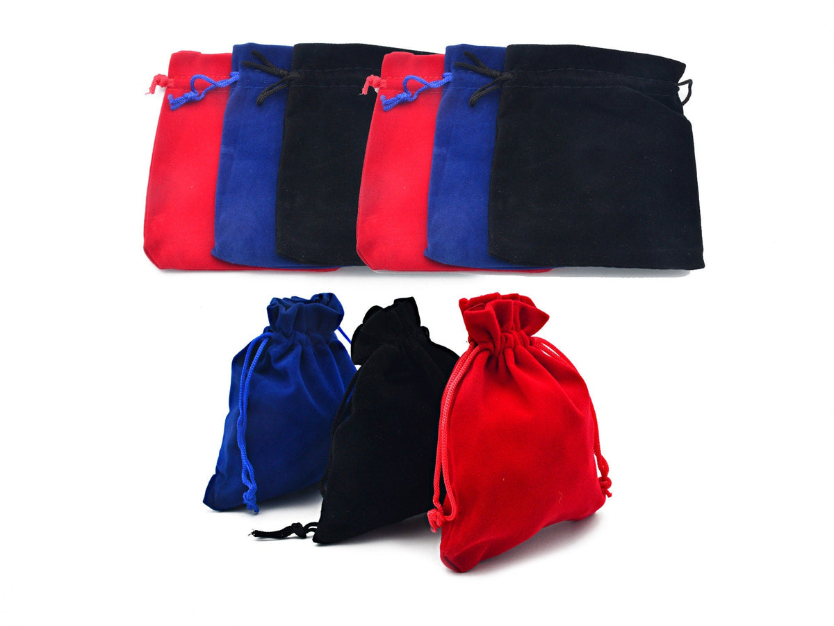 Square Velvet Pouch Jewelry Gift Bags 3.5x4.5 Inches Party Wedding/Birthday Favors Occasion