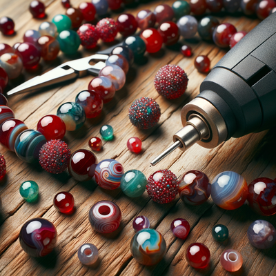 Exploring the Aesthetic Attraction of the 7mm Ruby Mixed Colored Agate Round Beads: Fashioning Unique Jewelry with 61pc Strands