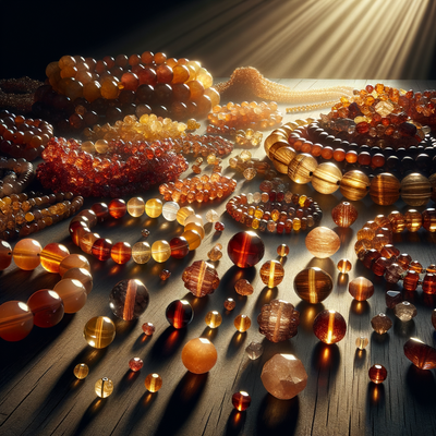 The Significance of Golden Red Quartz Beads in Jewelry Making and Their Versatility Across Sizes