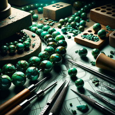 Exploring the Aesthetic Appeal and Craftsmanship of Natural Green Turquoise Gemstone Round Beads for Jewelry Making