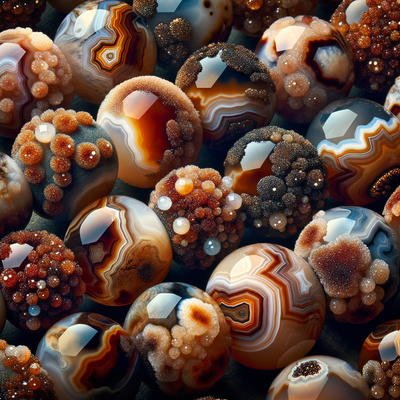 The Hidden Mystique and Artistic Symbolism of Druzy Spotted Earthtone Agate Gemstone Beads