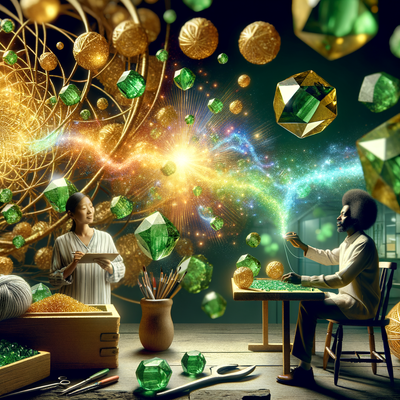 Exploring the Healing Power and Artistry of Golden Emerald Quartz Gemstone Beads in Jewelry Making