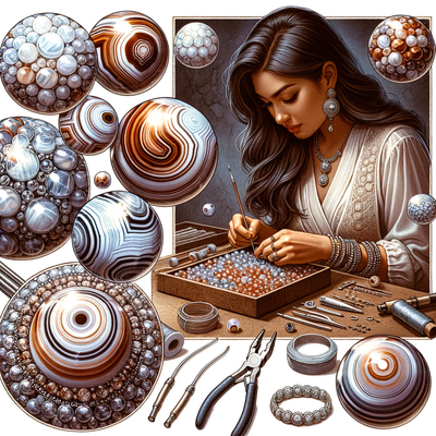 Exploring the Unique Characteristics and Uses of White Brown Agate Gemstone Round Beads in Jewelry Making