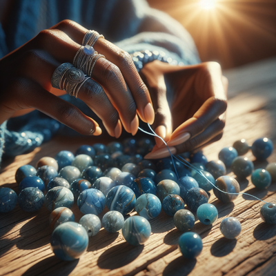Exploring the Spiritual and Therapeutic Properties of Natural Blue Sky Jasper Gemstone Beads in Jewelry Making