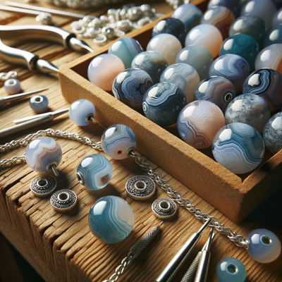 Exploring the Balancing and Protective Qualities of the Matte Lace Agate Gemstone Beads in Jewelry Making