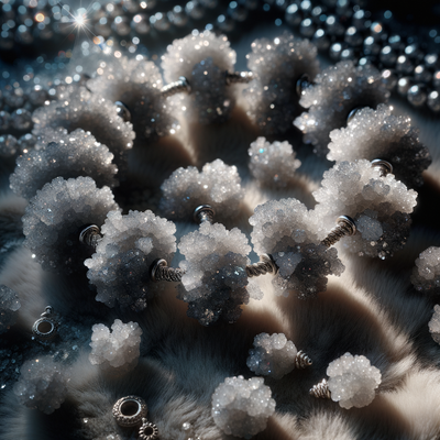 Mystical Sparkles of Frosted Silver Druzy Beads: Nature's Art in Jewelry Design