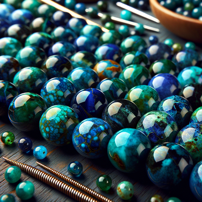 Exploring the Unique Characteristics and Healing Properties of Azurite Chrysocolla Gemstone Beads in Jewelry Making