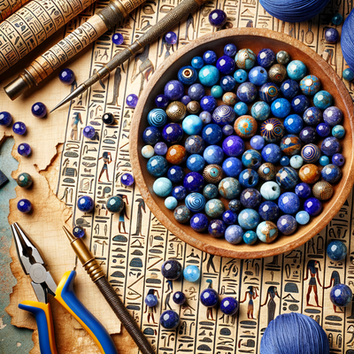 Exploring the Mysteries and Splendor of Egyptian Lapis Lazuli Gemstone Round Beads in Various Sizes for Jewelry Making