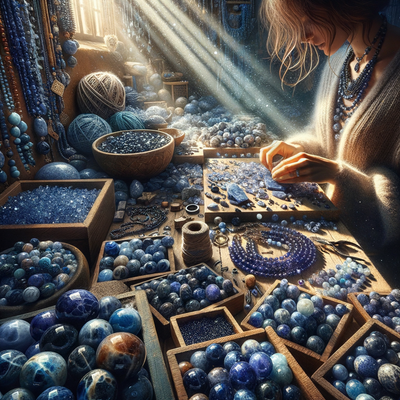 Exploring the Mystical Powers and Creative Potential of Natural Sodalite Blue Spot Stone Beads in Chakra Jewelry Making