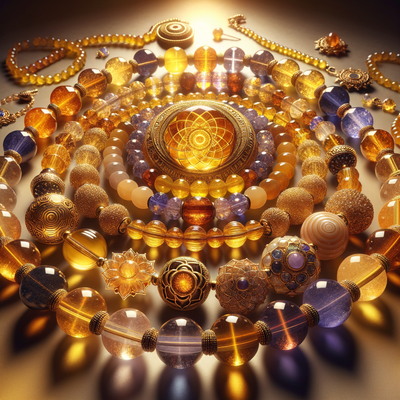 Exploring the Mystical Energies and Healing Potential of Golden Sapphire Quartz Gemstone Beads in Chakra Jewelry Creations
