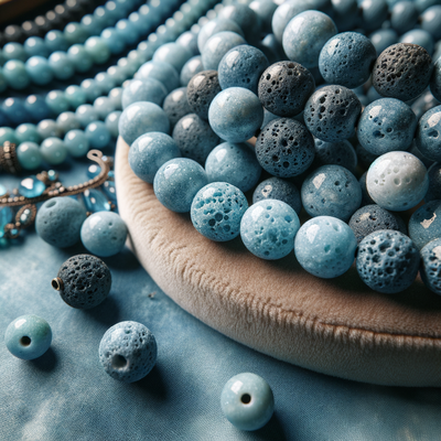 Discover the Allure of Natural Lava Stone Light Blue Beads: A Deep Dive into Their Unique Features and Versatility in Jewelry Making