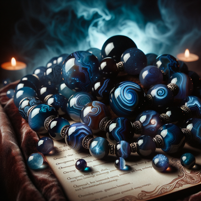 The Mystical Origin and Healing Properties of Dark Blue Madagascar Agate Gemstone Beads