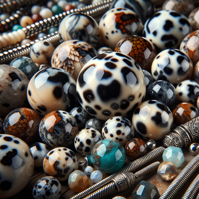 The Hidden Meanings and Unique Patterns of Natural Dalmatian Jasper Gemstone Beads in Handmade Jewelry Creations