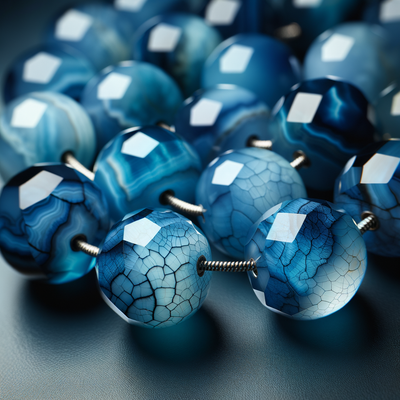 The Mystical Allure and Symbolism of Blue Cracker Agate Gemstone Faceted Beads in Modern Jewelry Craftsmanship