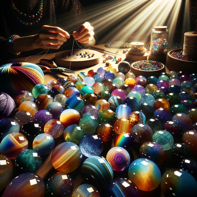 The Mesmerizing Allure and Crafting Potential of Rainbow Lace Faceted Agate Round Beads