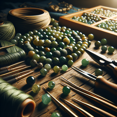 The Symbolism and Healing Properties of Natural Olive Green Jasper Beads in Jewelry Crafting