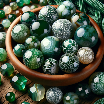 The Symbolism and Creative Uses of Green Lace Agate Gemstone Beads in Jewelry Design