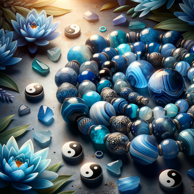 The Mystical Energies and Chakra-Aligning Properties of Blue Madagascar Agate Gemstone Beads