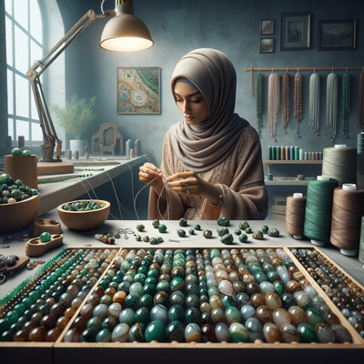 Exploring the Significance and Use of Green Brown Dragon Veins Agate Gemstone Beads in Jewelry Making