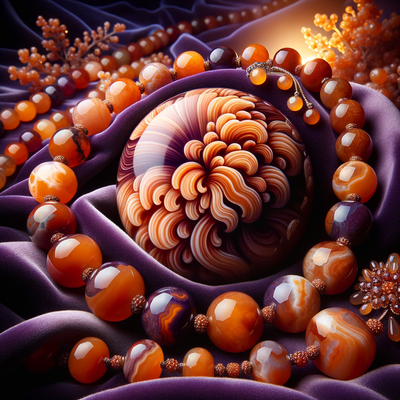 Exploring the Unique Opulence and Healing Properties of Orange Rain Flower Jasper Gemstone Beads