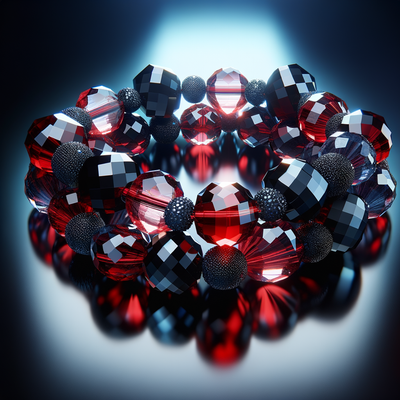 The Symbolism and Versatile Beauty of Ruby Clear and Black Faceted Agate Beads in Modern Jewelry