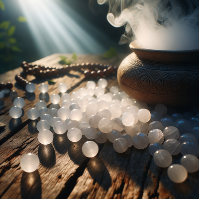 Ancient Mysteries and Modern Magic: The Healing Energies of Frosted Matte Crystal Quartz Gemstone Beads