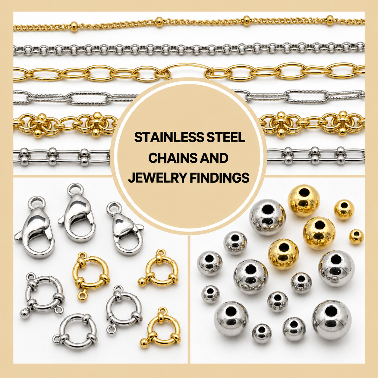 Stainless Steel Chains and Jewelry Findings