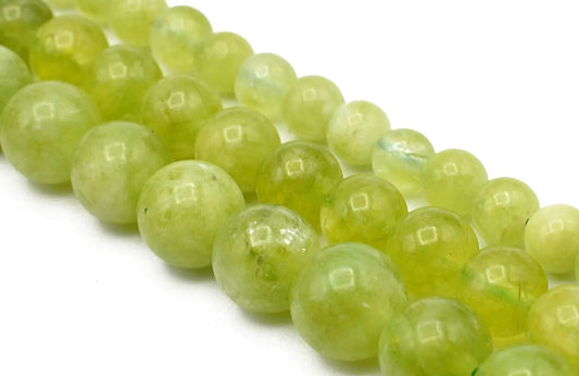 Serpentine Jade Gemstone Round Green Beads, Natural healing stone chakra stones for Jewelry Making 6mm/8mm/10mm - BeadsFindingDepot