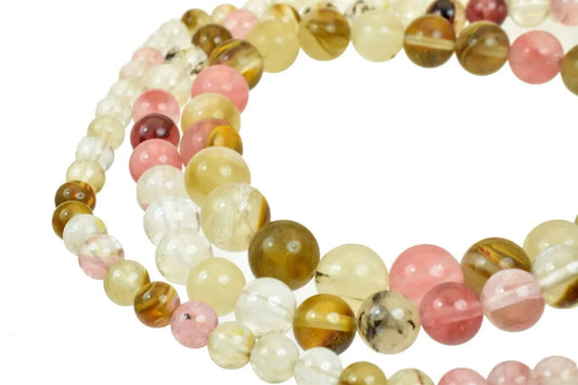 Watermelon Jasper Gemstone Round Stone Beads 6mm/8mm/10mm  Natural Healing Stone Chakra Stones For Jewelry Making - BeadsFindingDepot