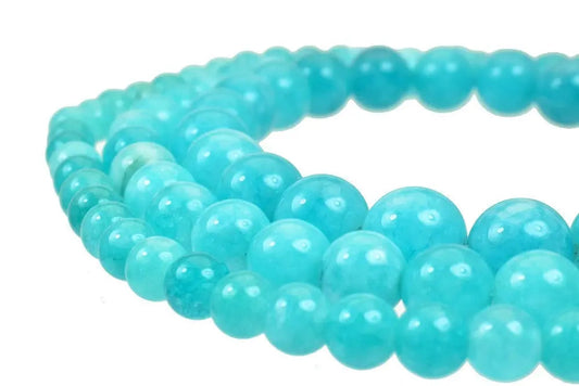 Turquoise Dead Agate Gemstone Round Stone Beads 6mm/8mm/10mm  Natural Healing Stone Chakra Stones For Jewelry Making - BeadsFindingDepot