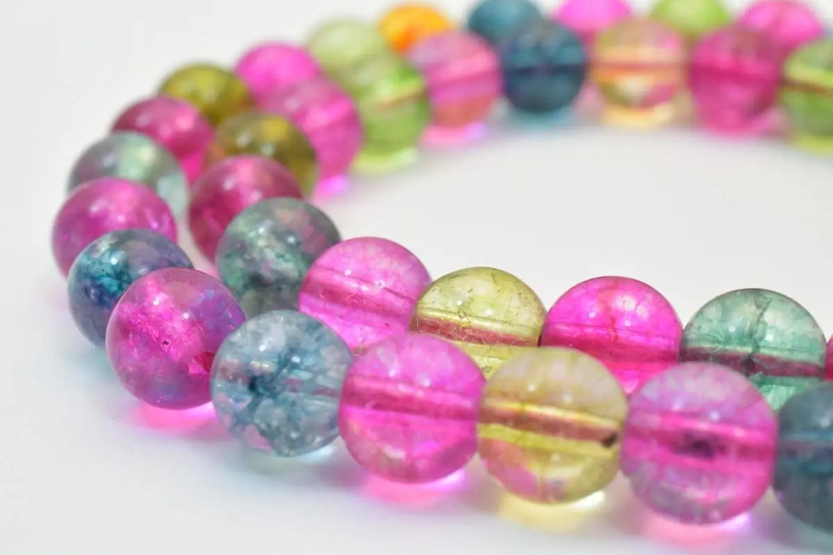 Dyed Quartz Gemstone Beads Round Beads 6/8/10mm Natural Stones Beads Healing chakra stones Jewelry Making - BeadsFindingDepot