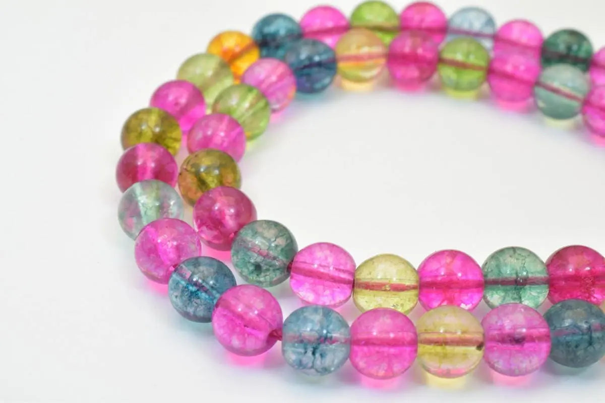 Dyed Quartz Gemstone Beads Round Beads 6/8/10mm Natural Stones Beads Healing chakra stones Jewelry Making - BeadsFindingDepot