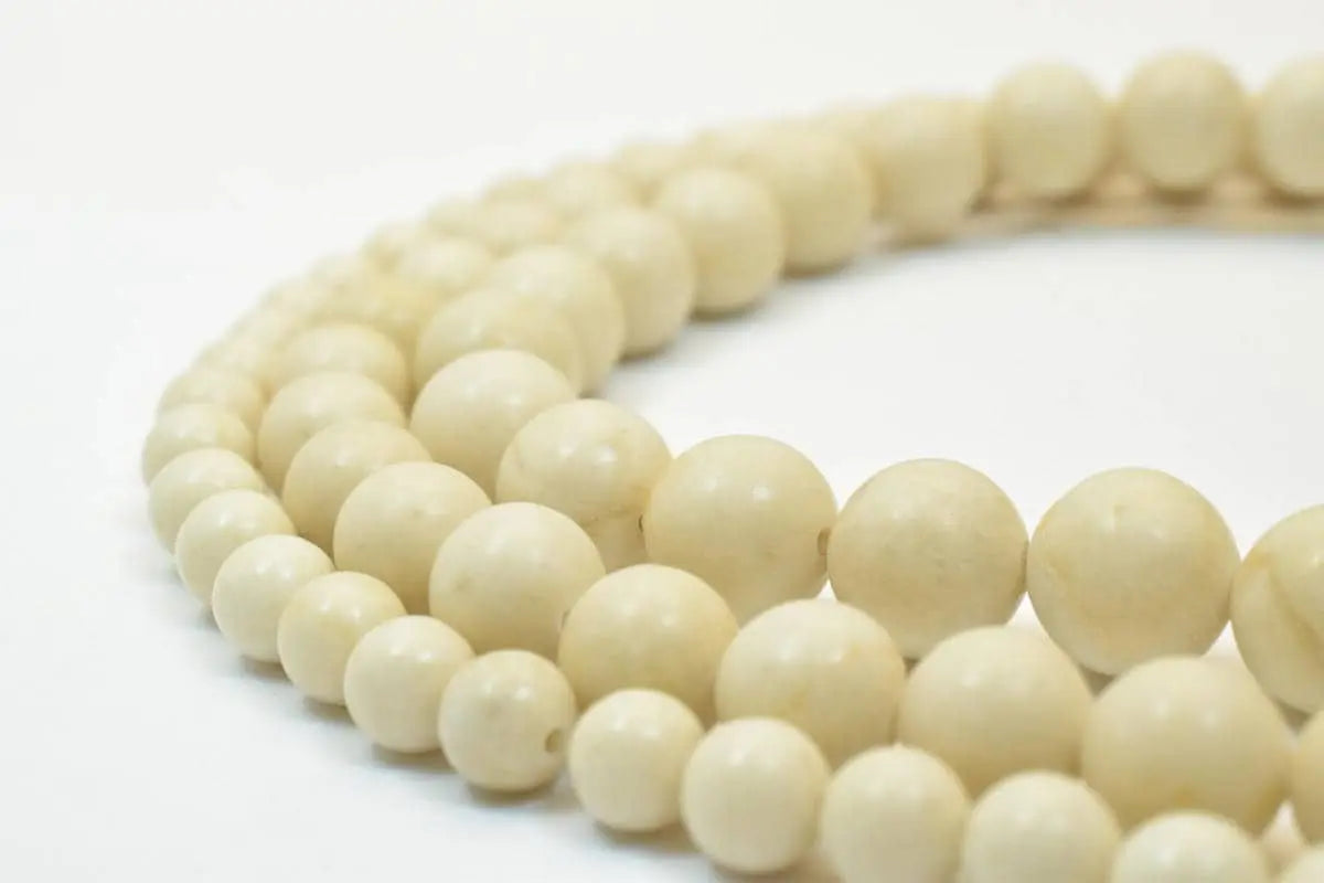 Matte Ivory Agate Gemstone Round Beads 6mm/8mm/10mm Natural Stones Beads natural healing stone chakra stones for Jewelry Making - BeadsFindingDepot