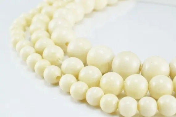 New Ivory Agate Gemstone Round Beads 6mm/8mm/10mm Natural Stones Beads natural healing stone chakra stones for Jewelry Making - BeadsFindingDepot